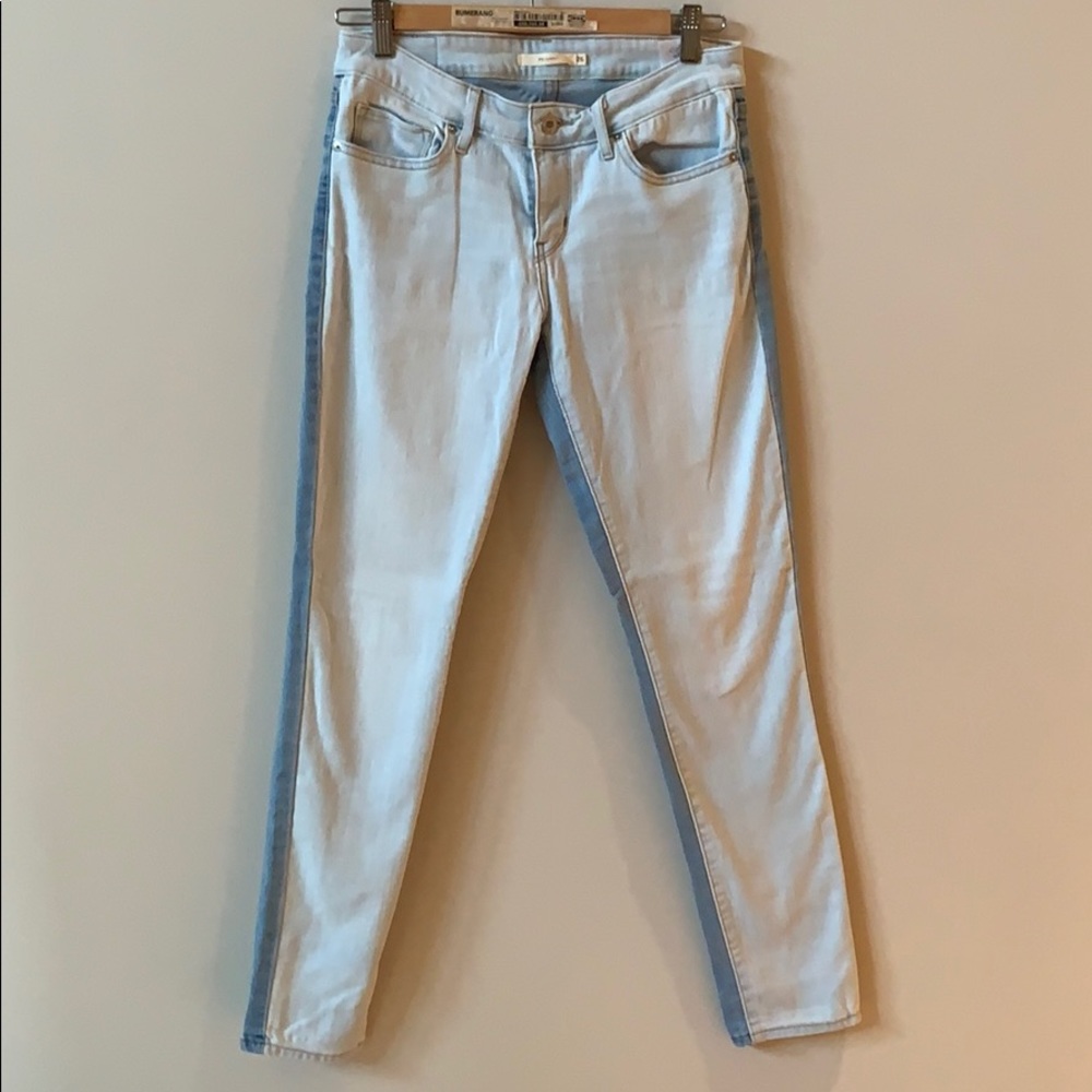 Two tone skinny Levi’s jean